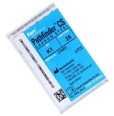 Kerr Dental 23465 Pathfinder CS 25mm K1 Dark Brown Carbon Steel 6/Bx in Kuwait