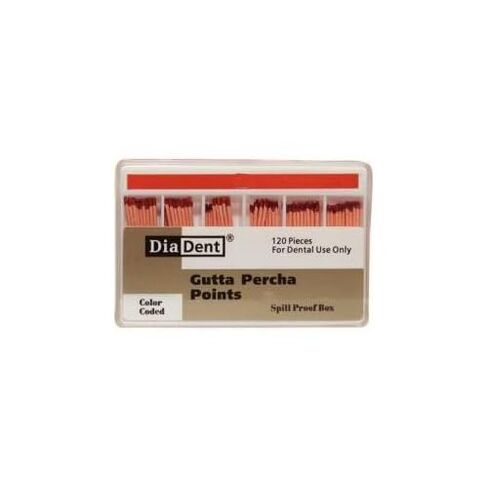 DiaDent ML102-609 Color-Coded Gutta Percha Points Spillproof #XL 120/Box in Kuwait
