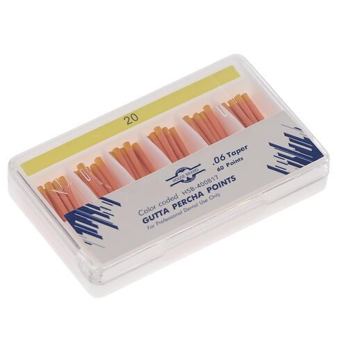 400817 HSB Gutta Percha Points .06 Tapered #20 60/Pk in Saudi Arabia