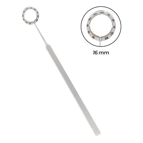 Stellmacher Henderson Degree Gauge, 16 mm Beveled Ophthalmic Axis Alignment Ring with Four Adjustable Reference Notches, Stainless Steel Training Instrument (Henderson Gauge) in Kuwait