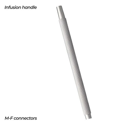 Stellmacher Infusion Handle with Male–Female Connector, 9.5 cm Stainless Steel Ophthalmic Instrument Designed for Structured Training, Demonstration, and Educational Use (M-F Connector) in Kuwait