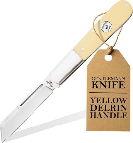 Bear and Son - Manual - 3.75 - Sheepfoot - 1095 الكربون من الفولاذ المقاوم للصدأ - ديلرين الأصفر - 1095 شفرة الصلب الكربوني - C3180 in Kuwait