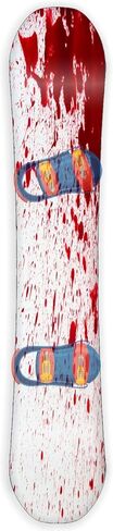 Snowboard Wrap Graphic Sticker Skin Cover - Includes Breakaway Knife - Universal Fit up to 65 inches and 14 inches Wide - Red Blood Splatter in Saudi Arabia