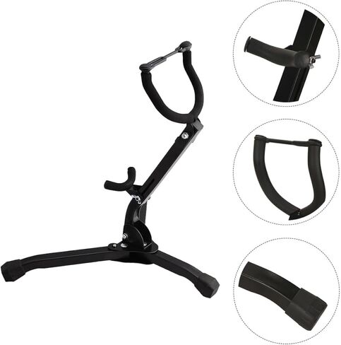 Universal Portable Saxophone Stand Tripod Holder for Alto and Tenor Saxophones Compatible with Wind Instruments in Kuwait