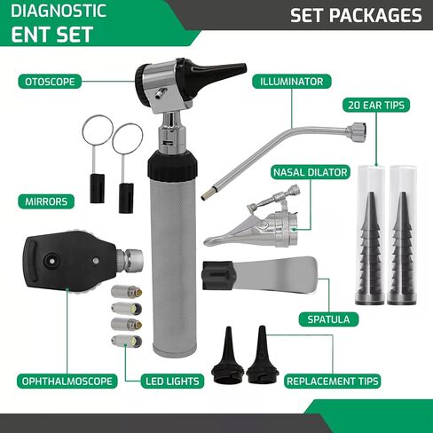 مجموعة تشخيص منظار الأذن - مجموعة أدوات تشخيص منظار الأذن / منظار العين لطلاب التمريض - المعيار الأمريكي in Kuwait