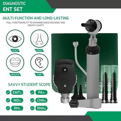 مجموعة تشخيص منظار الأذن - مجموعة أدوات تشخيص منظار الأذن / منظار العين لطلاب التمريض - المعيار الأمريكي in Kuwait