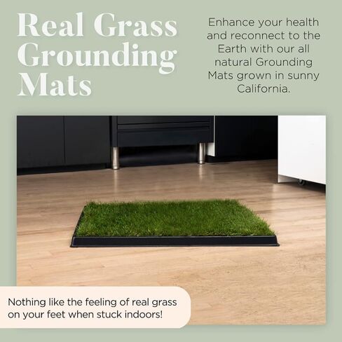 Grounding Mat - All Natural - Real Grass Pad for Health and Wellness - 24 x 20 inches with Reusable Tray in Kuwait