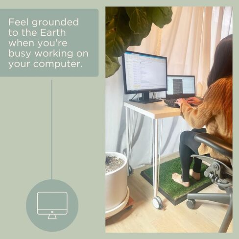 Grounding Mat - All Natural - Real Grass Pad for Health and Wellness - 24 x 20 inches with Reusable Tray in Kuwait