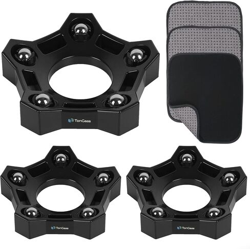 TonGass Bowlings Maintenance Combo Kit, 3‑Pack Rotating Bowling Ball Spinner Stand & 3‑Pack Microfiber Bowling Ball Cleaning Towels, Easy‑Grip Dots & 360° Rotation for All Bowlers, Deep Clean & Polish in Kuwait