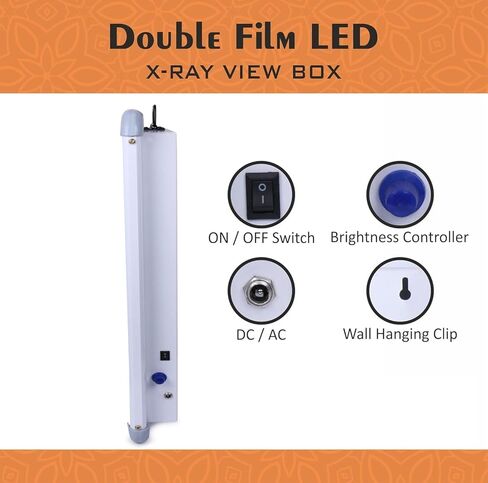 صندوق عرض أشعة سينية LED احترافي مع تفعيل الفيلم تلقائيًا، تحكم متغير في السطوع، 28 × 17 بوصة، أبيض in Kuwait