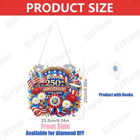 الفراشة eiflow مع طقم زخرفة معلقة للفن الماسي للبالغين ، 9.9x8.3inch DIY Diamond Diamonds مجموعة قلادة دينية ، حزمة مربع in Kuwait