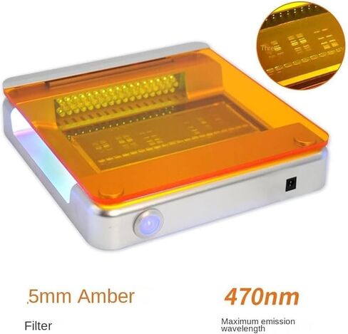 جهاز نقل LED أزرق للبيولوجيا الجزيئية، أقصى طول موجي 470 نانومتر، سطح مراقبة 160 × 70 مم، مثالي لقطع الجل والتجارب in Kuwait