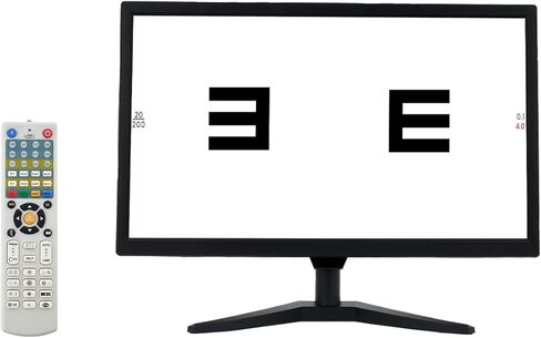 مقياس الرؤية الرقمي 19 بوصة LCD مخطط حدة البصر البصري الإلكتروني مع أكثر من 44 هدفًا بصريًا و5 أوضاع عرض وجهاز تحكم عن بعد 8 متر (314 بوصة) لاختبار رؤية دقيقة in Kuwait