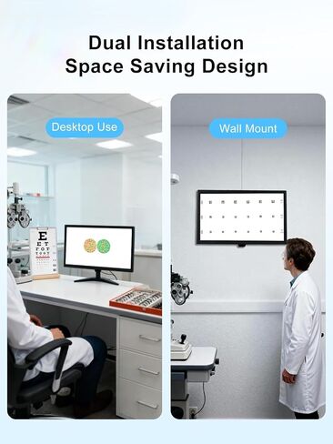 Vision Meter Digital 19" LCD Electronic Optical Visual Acuity Chart with 44+ Visual Targets, 5 Display Modes & 8m（314in） Remote Control for Accurate Vision Testing in Kuwait