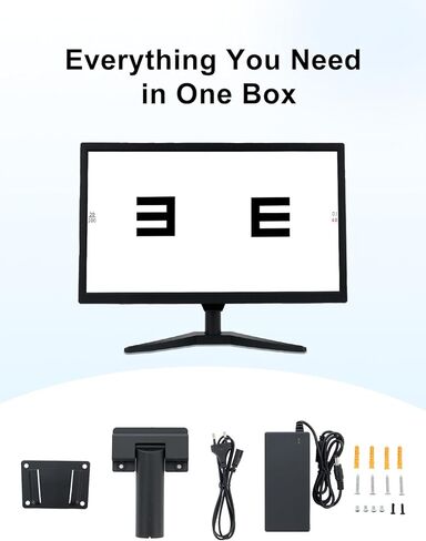 Vision Meter Digital 19" LCD Electronic Optical Visual Acuity Chart with 44+ Visual Targets, 5 Display Modes & 8m（314in） Remote Control for Accurate Vision Testing in Kuwait
