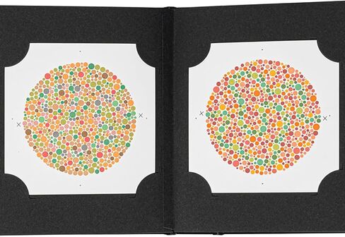 مخطط اختبار عمى الألوان، كتاب اختبار رؤية الألوان مع 38 لوحة، يميز بين مرضى عمى الألوان والأرقام المخفية وتصميم الفئة، لمستشفى مركز رعاية الرؤية in Kuwait