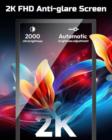 شاشة عرض رقمية خارجية مقاس 55 بوصة، 2K 2000 Nits IP65 تجاري، أكشاك إعلانات LCD رقمية قابلة لإعادة الشحن، ضبط السطوع التلقائي، شاشة مقاومة للصدمات للمطعم/المتجر in Kuwait