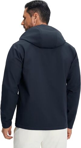 M MAELREG Mens Fleece Softshell Jacket Lightweight Insulated Water Resistant Windbreaker Hooded Winter Jacket for Golf Casual in Saudi Arabia