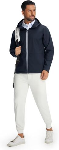 M MAELREG Mens Fleece Softshell Jacket Lightweight Insulated Water Resistant Windbreaker Hooded Winter Jacket for Golf Casual in Saudi Arabia