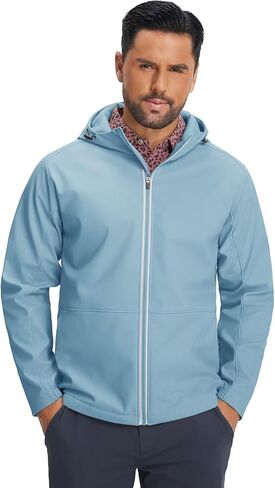 M MAELREG Mens Fleece Softshell Jacket Lightweight Insulated Water Resistant Windbreaker Hooded Winter Jacket for Golf Casual in Saudi Arabia