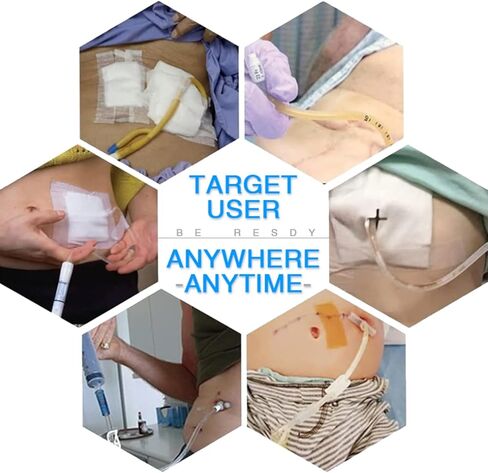 Breathable Peritoneal Dialysis Belt PD Catheter Mesh Pouch G-Tube Feeding Tube Peg Tubing Accessories Transfer Set Fixation Medical Nursing Supplies Adult Soft Adjustable Belly Band ((Large 35"-49")) in Kuwait