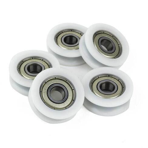 5pcs New U Groove Ball Bearing Nylon Plastic Embedded 608 Guide Pulley 8 * 30 * 10mm in Saudi Arabia