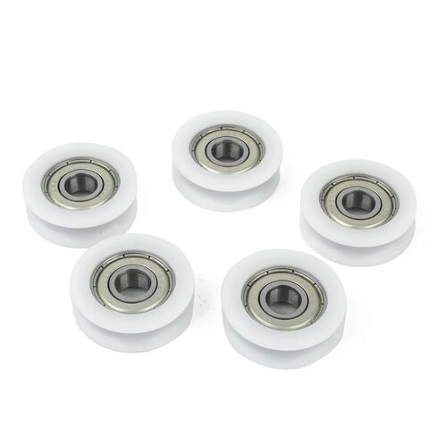 5pcs New U Groove Ball Bearing Nylon Plastic Embedded 608 Guide Pulley 8 * 30 * 10mm in Saudi Arabia