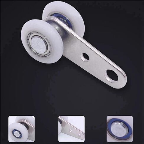 Pack of 30 45X19 Mm Metal Bearing Pulley Blocks with 2 Plastic Wheels for Cabinet Sliding Doors in Saudi Arabia