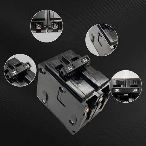 قاطع دائرة QP230 30AMP ثنائي القطب من النوع QP - حامل توصيل 10kA 120/240V مغناطيسي حراري - متوافق مع مراكز تحميل Siemens PL/ES وصناديق اللوحات Q230 قاطع دائرة QP من النوع المزدوج in Kuwait