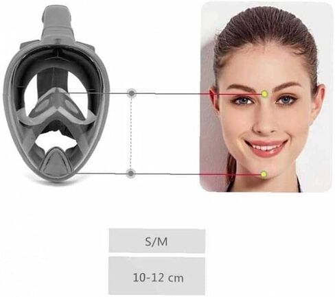Full Face Scuba Diving Mask, Swimming Mask with Snorkel for Adult Underwater Swimming Anti-Fog Goggles Snorkeling Professional Diving Equipment for Scuba Diving, Snorkeling and Freediving in Saudi Arabia
