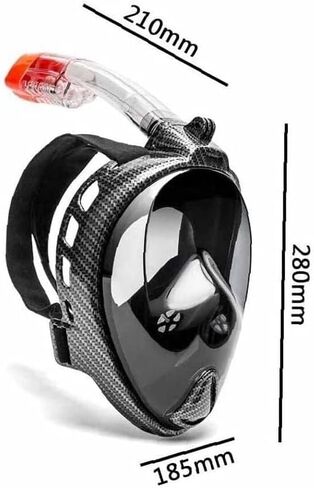 Full Face Scuba Diving Mask, Swimming Mask with Snorkel for Adult Underwater Swimming Anti-Fog Goggles Snorkeling Professional Diving Equipment for Scuba Diving, Snorkeling and Freediving in Saudi Arabia