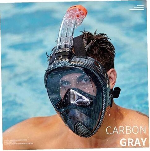 Full Face Scuba Diving Mask, Swimming Mask with Snorkel for Adult Underwater Swimming Anti-Fog Goggles Snorkeling Professional Diving Equipment for Scuba Diving, Snorkeling and Freediving in Saudi Arabia