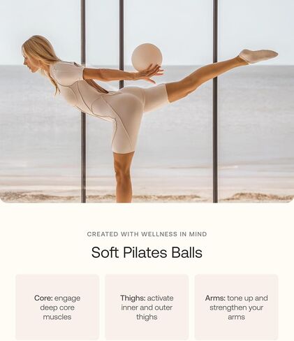 BetterMe Soft Pilates Ball – 8 Inch Mini Exercise Ball for Pilates, Yoga & Core Training – Small Stability Ball for Women – Portable Workout Tool in Saudi Arabia