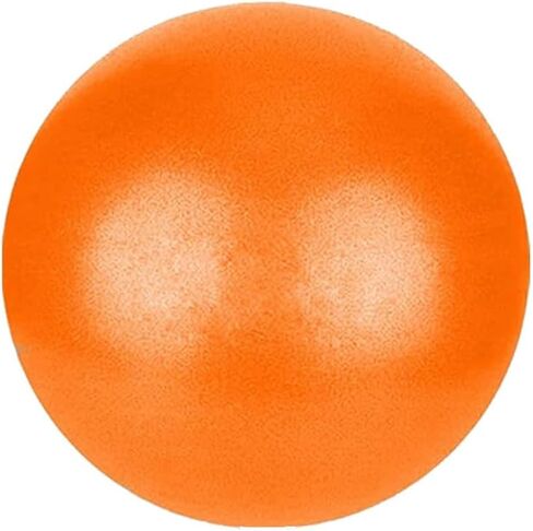 9 Inch Exercise Pilates Mini Yoga Balls Barre for Home Stability Squishy Training Physical Therapy Improves Balance with Inflatable Straw(Orange) in Saudi Arabia