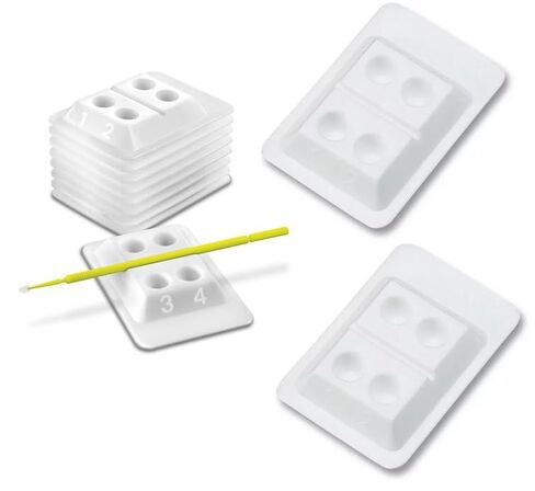200PCS Plastic Dental Mixing Wells 4 and 2 Bondwell White Disposable Dental Mixing Composite Well Trays (4Hole) in Kuwait