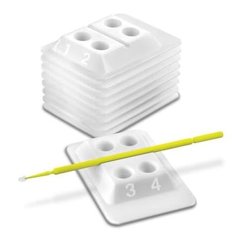 200PCS Plastic Dental Mixing Wells 4 and 2 Bondwell White Disposable Dental Mixing Composite Well Trays (4Hole) in Kuwait