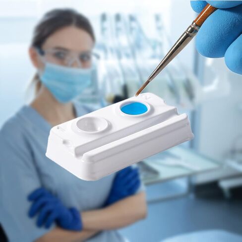 MU 200 Pcs Dental Mixing Well 2 Wells Bundles 400pcs Dental Micro Applicators Brushes Fine in Saudi Arabia