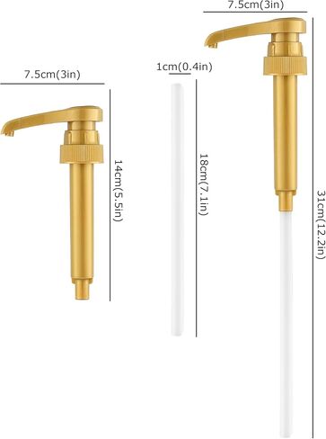 6 Pcs Coffee Syrup Pump Dispenser with Cap, Fits Various 25.4 oz Syrup Bottles, Compatible with Torani, Davinci, Great for Home & Coffee Bar Drinking Mixes, Cocktails, Beverage in Kuwait