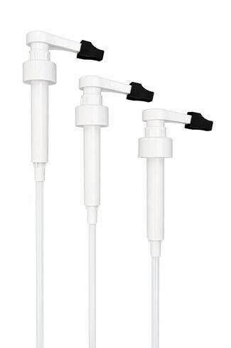 مضخة شراب القهوة هانديت - تناسب فقط زجاجات Monin GLASS سعة 750 مل (25.4 أونصة سائلة) - ليست للزجاجات البلاستيكية - 3 عبوات بأغطية سوداء - 1/4 أونصة لكل مضخة - خالية من مادة BPA in Kuwait