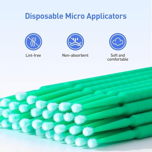 JMU 400pcs Dental Micro Applicators Brushes Fine Bundle with 100pcs Dappen Dish in Saudi Arabia