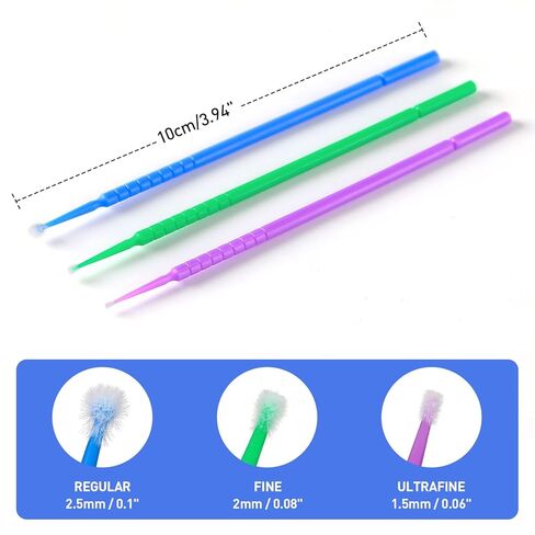 JMU 400pcs Dental Micro Applicators Brushes Fine,Superfine,Regular Disposable Microswabs in Saudi Arabia