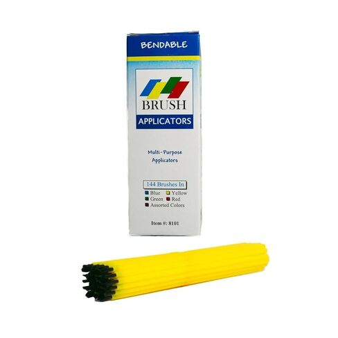 Plasdent 8101-3 Disposable Bendable Brush Applicators Yellow 144/Pk in Kuwait