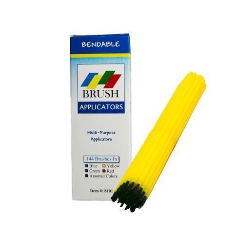Plasdent 8101-3 Disposable Bendable Brush Applicators Yellow 144/Pk in Kuwait