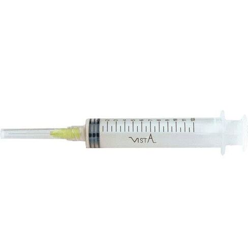 Vista Dental 316117 Appli-Vac Pre-Tipped Syringes 12cc 27ga Yellow 100/Box in Kuwait