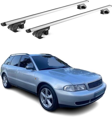 Omac Roof Rack Cross Bars حامل أمتعة لـ Audi Q7 2007-2015 ALU Black 2 PCS in Kuwait
