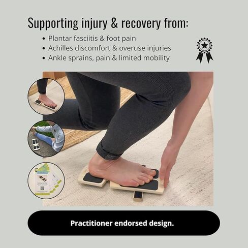Slant Board Balance Board for Ankle & Calf Stretching – Single-Leg Axis Board for Physical Therapy, Rehab & Stability Training – Non-Slip Wooden Wobble Board in Saudi Arabia