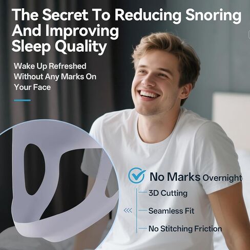 حزام ذقن للنوم مضاد للشخير حزام ذقن مرن للبالغين، أجهزة مضادة للشخير قابلة للتنفس ومتينة لسدادة الشخير in Kuwait
