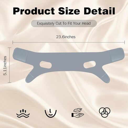 حزام ذقن للنوم مضاد للشخير حزام ذقن مرن للبالغين، أجهزة مضادة للشخير قابلة للتنفس ومتينة لسدادة الشخير in Kuwait