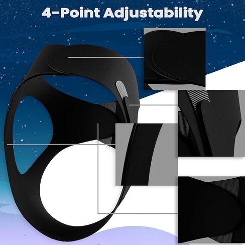 Chin Strap for Sleeping – Adjustable Side Straps to Encourage Closed Mouth Breathing During Sleep for Restful Nights – Soft, Breathable, and Moisture-Wicking Non-Slip Fit for Men & Women in Saudi Arabia