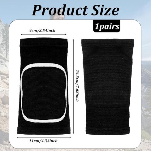 Volleyball Elbow Pads for Women, 1 Pair Breathable Arm Brace with Padded Support Cushion, Protective Elbow Protector Strap for Volleyball, Fitness, Sports, Black & White in Kuwait